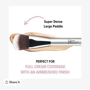 IT Cosmetics Super Dense Large Paddle Brush - Silver and Brown